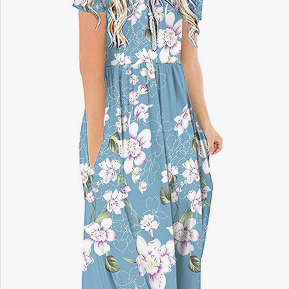 Light Blue / Floral Dress